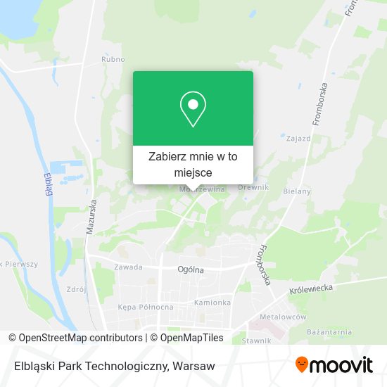 Mapa Elbląski Park Technologiczny