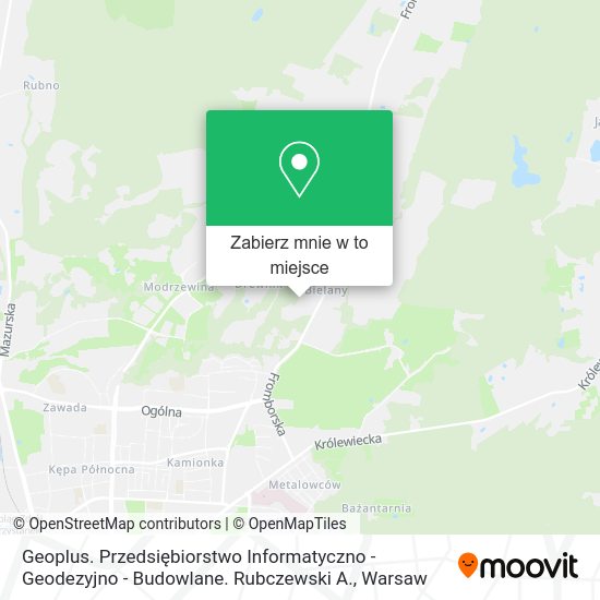 Mapa Geoplus. Przedsiębiorstwo Informatyczno - Geodezyjno - Budowlane. Rubczewski A.