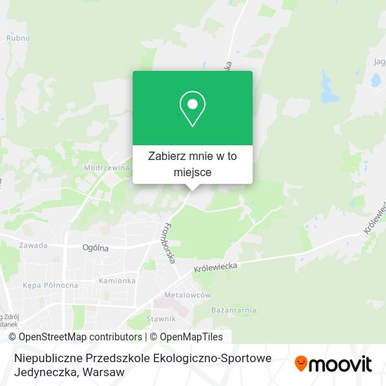 Mapa Niepubliczne Przedszkole Ekologiczno-Sportowe Jedyneczka