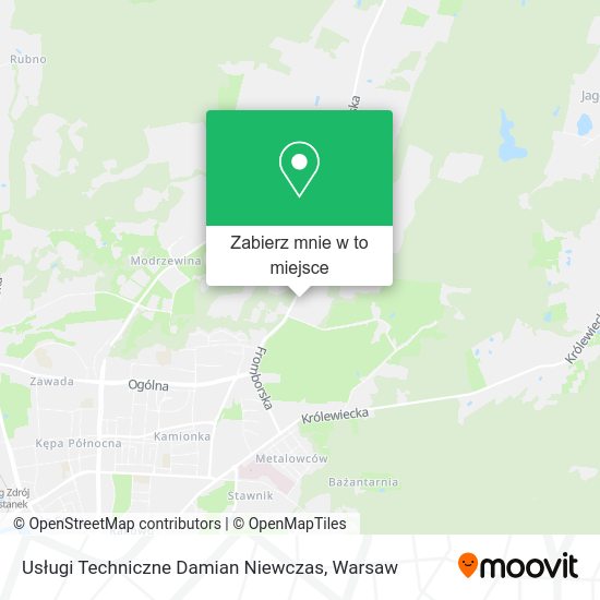 Mapa Usługi Techniczne Damian Niewczas