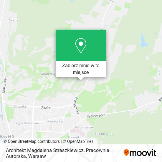 Mapa Architekt Magdalena Straszkiewicz, Pracownia Autorska