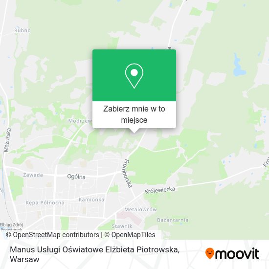 Mapa Manus Usługi Oświatowe Elżbieta Piotrowska