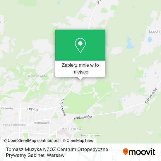 Mapa Tomasz Muzyka NZOZ Centrum Ortopedyczne Prywatny Gabinet