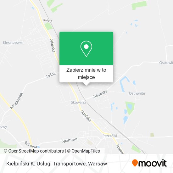 Mapa Kiełpiński K. Usługi Transportowe