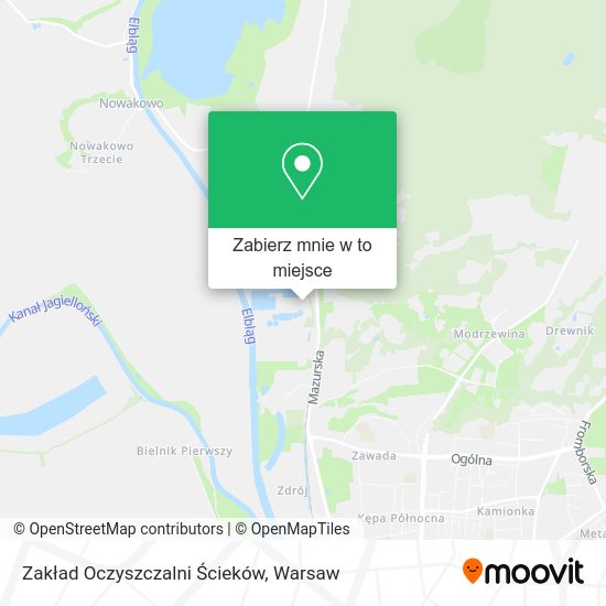 Mapa Zakład Oczyszczalni Ścieków