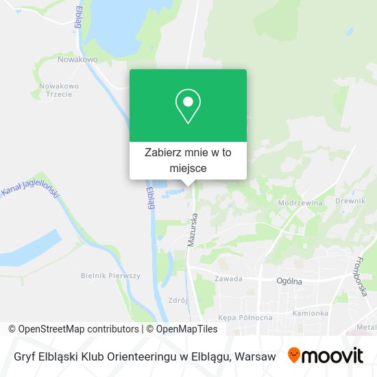 Mapa Gryf Elbląski Klub Orienteeringu w Elblągu