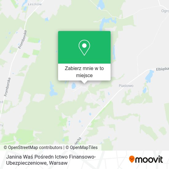 Mapa Janina Waś Pośredn Ictwo Finansowo- Ubezpieczeniowe