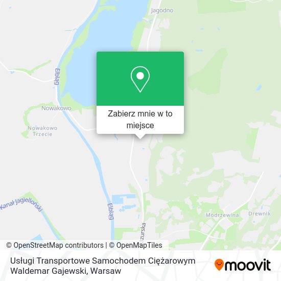 Mapa Usługi Transportowe Samochodem Ciężarowym Waldemar Gajewski