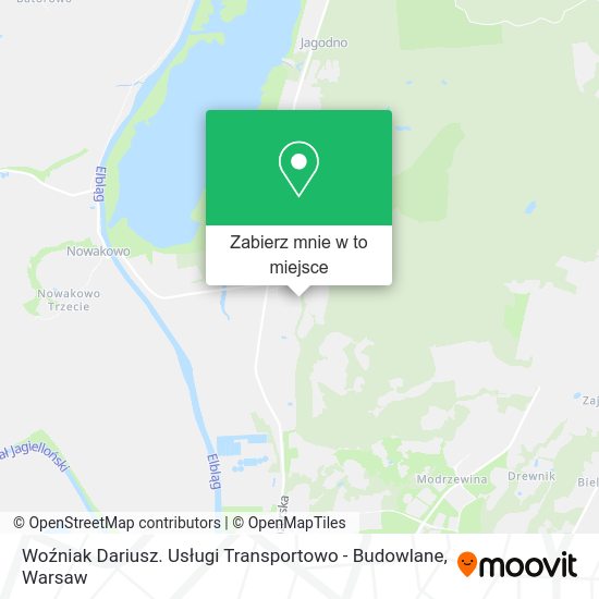 Mapa Woźniak Dariusz. Usługi Transportowo - Budowlane