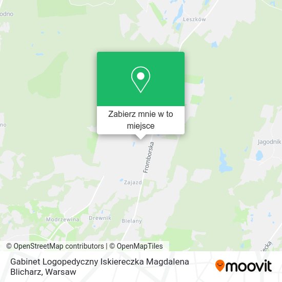 Mapa Gabinet Logopedyczny Iskiereczka Magdalena Blicharz