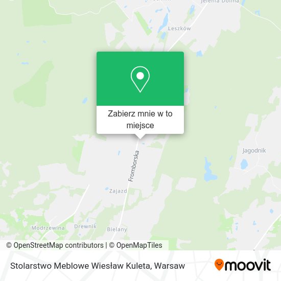 Mapa Stolarstwo Meblowe Wiesław Kuleta