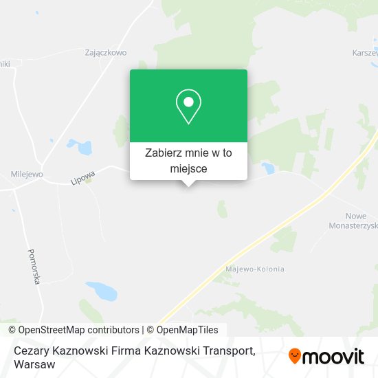 Mapa Cezary Kaznowski Firma Kaznowski Transport