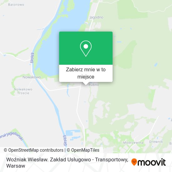 Mapa Woźniak Wiesław. Zakład Usługowo - Transportowy