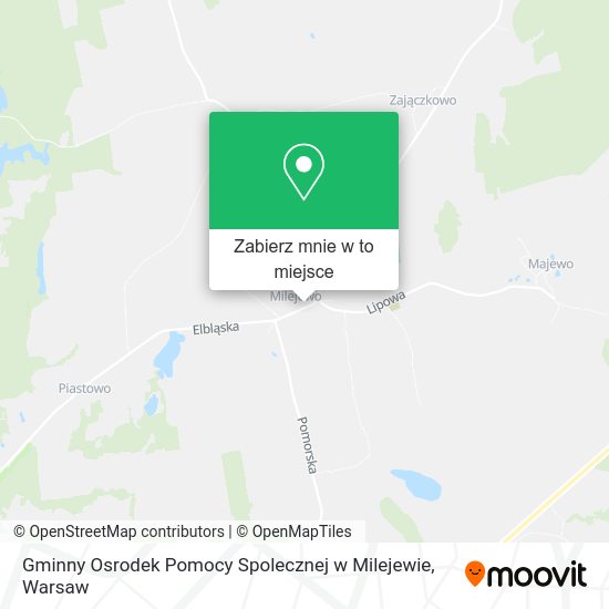 Mapa Gminny Osrodek Pomocy Spolecznej w Milejewie