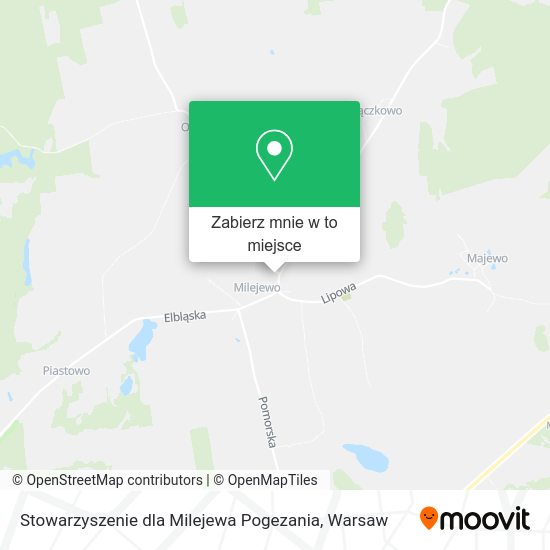 Mapa Stowarzyszenie dla Milejewa Pogezania