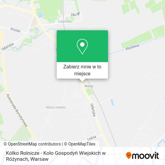 Mapa Kółko Rolnicze - Koło Gospodyń Wiejskich w Różynach