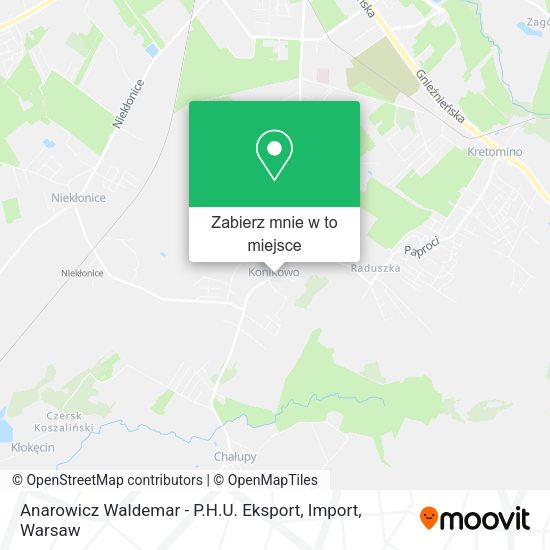 Mapa Anarowicz Waldemar - P.H.U. Eksport, Import