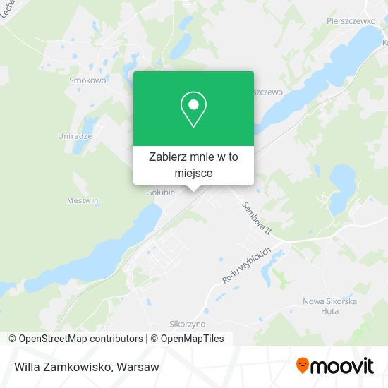 Mapa Willa Zamkowisko