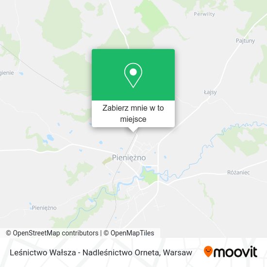 Mapa Leśnictwo Wałsza - Nadleśnictwo Orneta