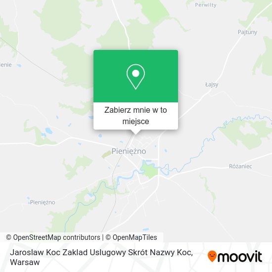 Mapa Jaroslaw Koc Zaklad Uslugowy Skrót Nazwy Koc