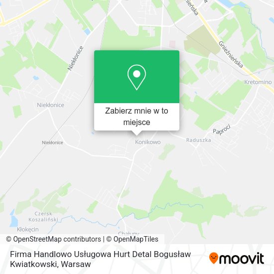 Mapa Firma Handlowo Usługowa Hurt Detal Bogusław Kwiatkowski