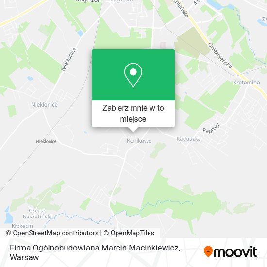 Mapa Firma Ogólnobudowlana Marcin Macinkiewicz