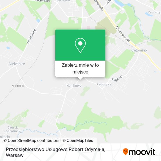 Mapa Przedsiębiorstwo Usługowe Robert Odymała