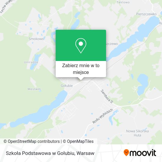 Mapa Szkoła Podstawowa w Gołubiu