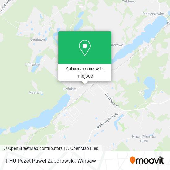 Mapa FHU Pezet Paweł Zaborowski