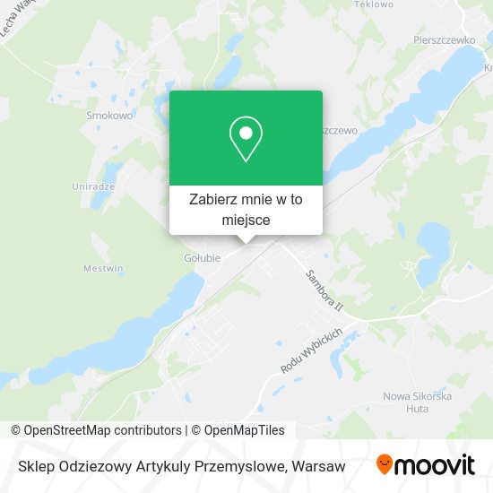 Mapa Sklep Odziezowy Artykuly Przemyslowe