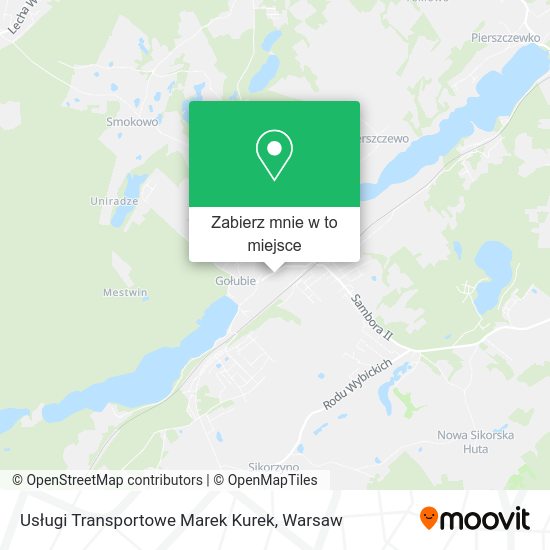 Mapa Usługi Transportowe Marek Kurek