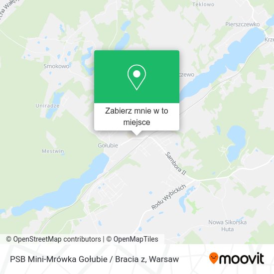 Mapa PSB Mini-Mrówka Gołubie / Bracia z