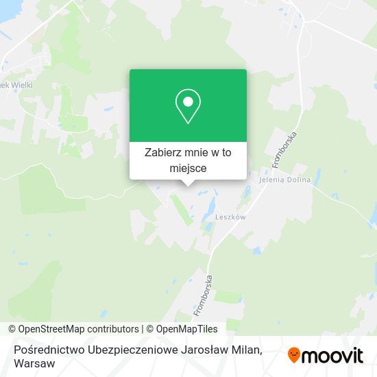 Mapa Pośrednictwo Ubezpieczeniowe Jarosław Milan