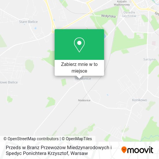 Mapa Przeds w Branz Przewozow Miedzynarodowych i Spedyc Ponichtera Krzysztof