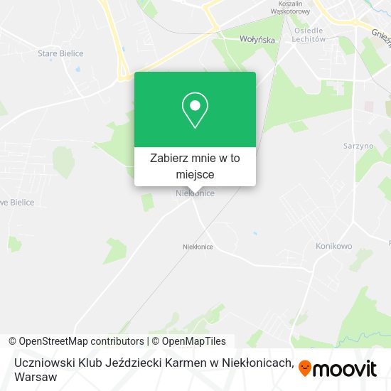 Mapa Uczniowski Klub Jeździecki Karmen w Niekłonicach