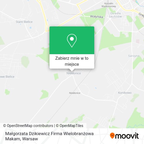 Mapa Małgorzata Dzikiewicz Firma Wielobranżowa Makam