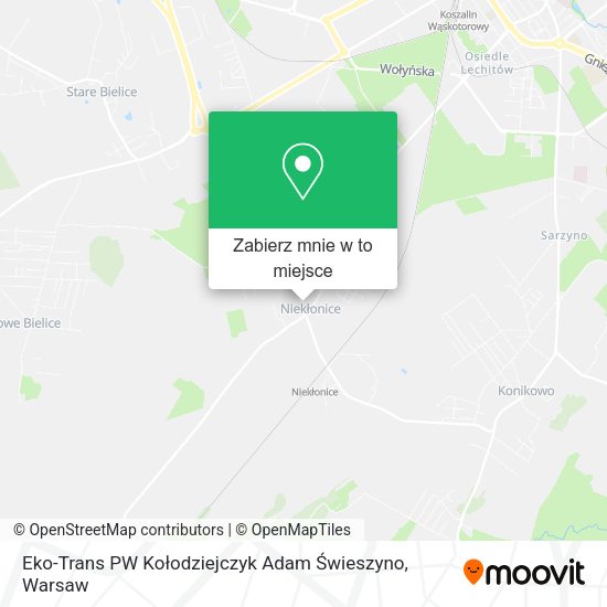 Mapa Eko-Trans PW Kołodziejczyk Adam Świeszyno