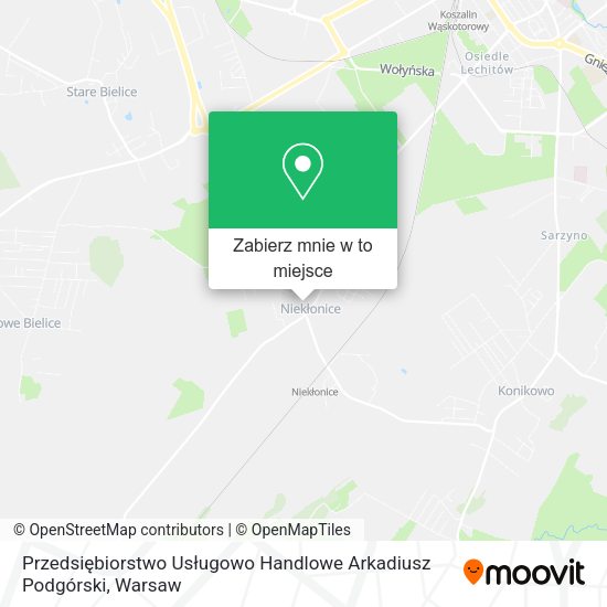 Mapa Przedsiębiorstwo Usługowo Handlowe Arkadiusz Podgórski