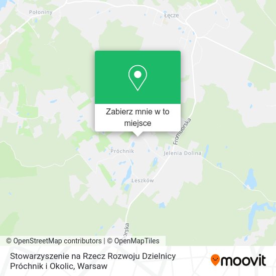 Mapa Stowarzyszenie na Rzecz Rozwoju Dzielnicy Próchnik i Okolic