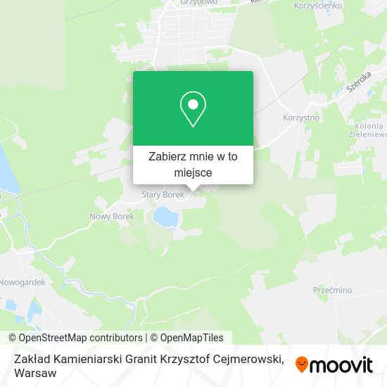 Mapa Zakład Kamieniarski Granit Krzysztof Cejmerowski