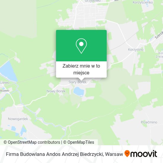 Mapa Firma Budowlana Andos Andrzej Biedrzycki