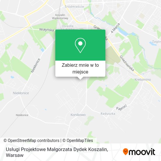 Mapa Usługi Projektowe Małgorzata Dydek Koszalin