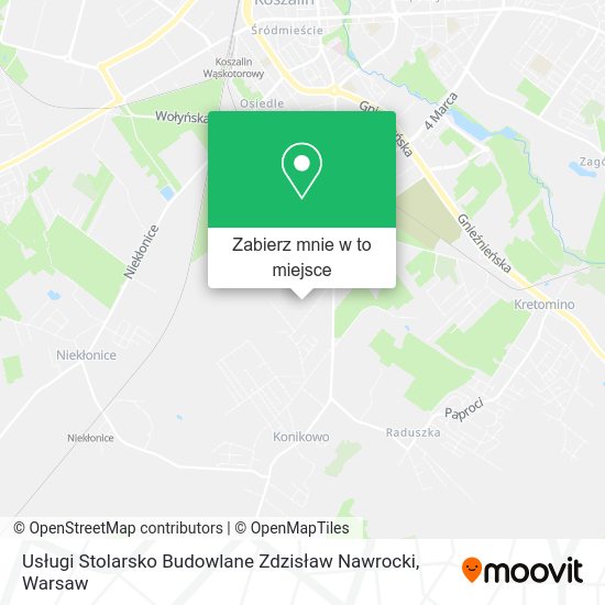 Mapa Usługi Stolarsko Budowlane Zdzisław Nawrocki