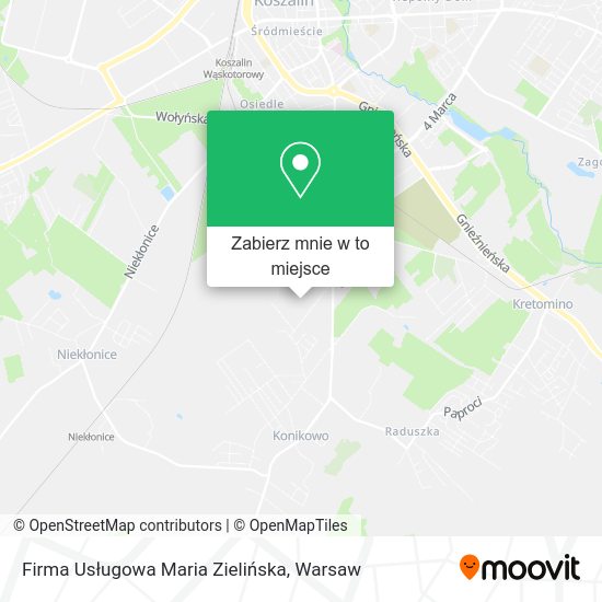 Mapa Firma Usługowa Maria Zielińska