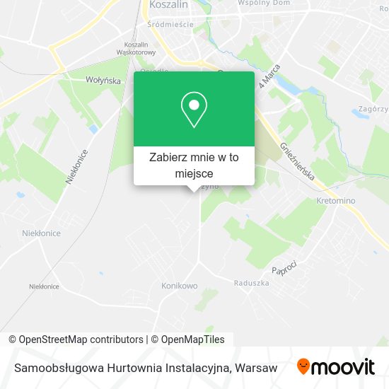 Mapa Samoobsługowa Hurtownia Instalacyjna