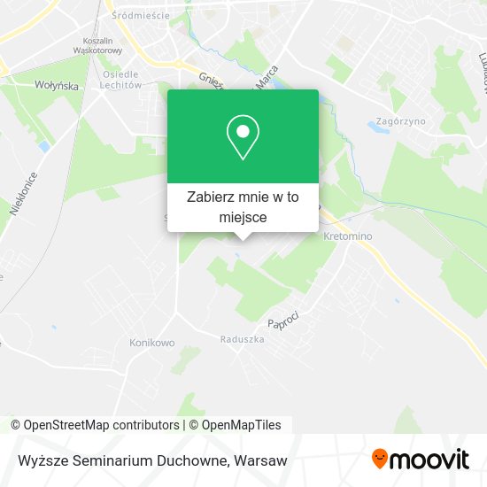 Mapa Wyższe Seminarium Duchowne