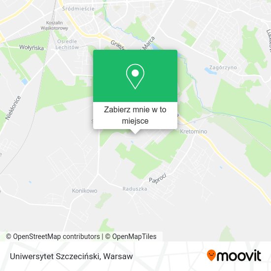 Mapa Uniwersytet Szczeciński