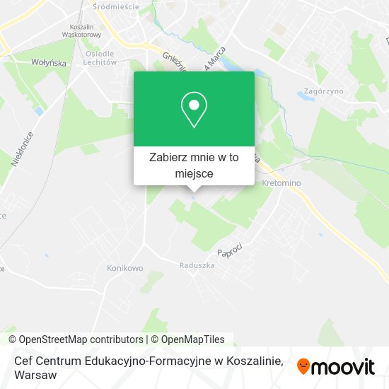 Mapa Cef Centrum Edukacyjno-Formacyjne w Koszalinie