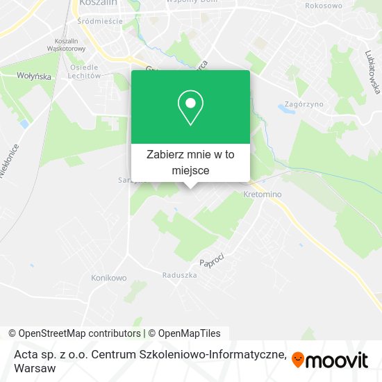 Mapa Acta sp. z o.o. Centrum Szkoleniowo-Informatyczne