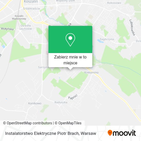 Mapa Instalatorstwo Elektryczne Piotr Brach